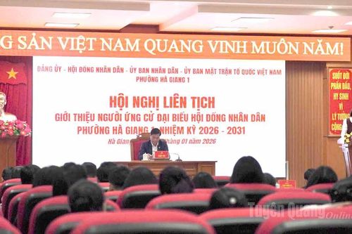 Phường Hà Giang 1 tổ chức Hội nghị liên tịch giới thiệu người ứng cử đại biểu HĐND phường, nhiệm kỳ 2026-2031