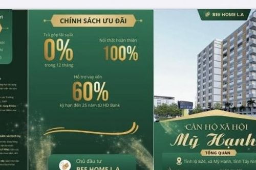 Dự án nhà ở xã hội Bee Home Long An có giá bán hơn 31 triệu đồng/m2