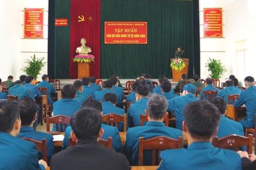 735 học viên được tập huấn cán bộ dân quân tự vệ năm 2026