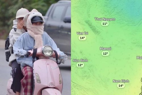 Ngày mai 22/1, nhiệt độ ở thủ đô Hà Nội có thời điểm chỉ 12-13 độ C