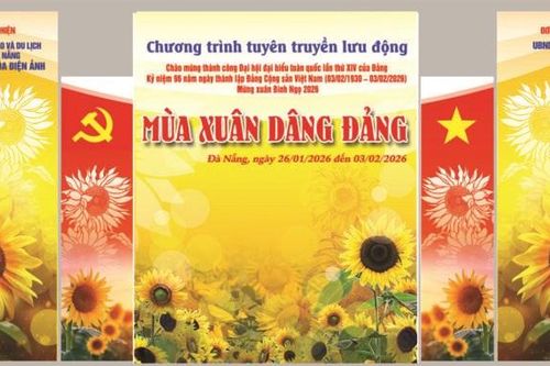 Đà Nẵng tổ chức tuyên truyền lưu động chào mừng thành công Đại hội XIV của Đảng