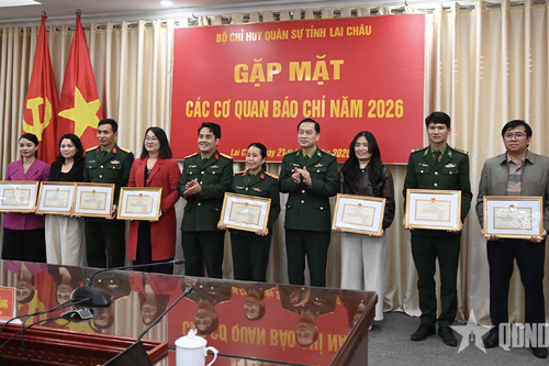 Bộ CHQS tỉnh Lai Châu gặp mặt các cơ quan báo chí năm 2026