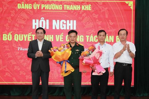 Phường Thanh Khê công bố quyết định công tác cán bộ và tiếp nhận 4 tổ chức Đảng