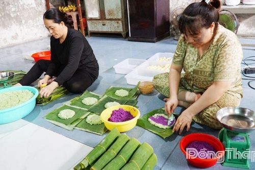 Đồng Tháp: Bánh tét Hội Gia tất bật vào xuân