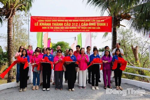 Xã Tân Phú Trung: Khánh thành cầu 312 - công trình chào mừng Đại hội XIV của Đảng