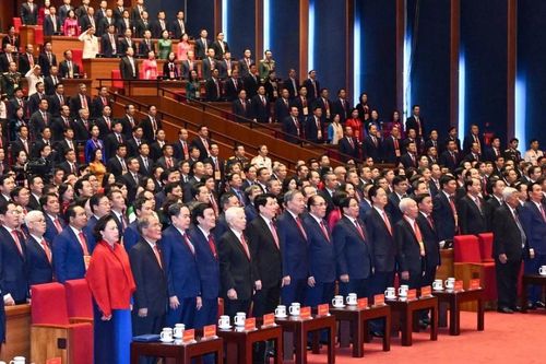 Các đoàn đại biểu dự Khai mạc Đại hội XIV của Đảng