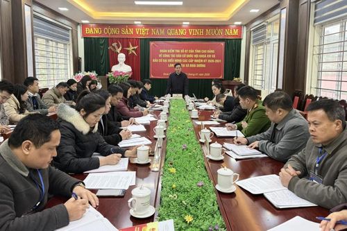 Kiểm tra công tác bầu cử tại xã Quang Trung và Đoài Dương