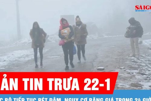 Bản tin trưa 22-1: Bắc bộ tiếp tục rét đậm, nguy cơ băng giá trong 24 giờ tới