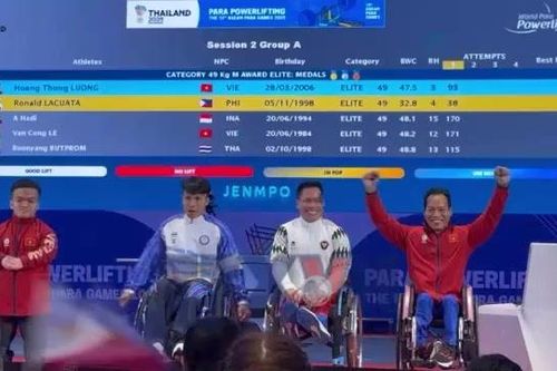 ASEAN Para Games 13: Đô cử Lê Văn Công giành huy chương Vàng