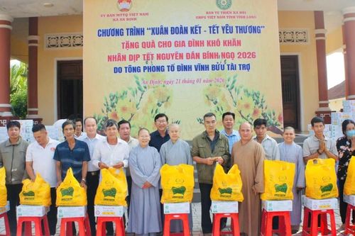 Vĩnh Long: Chùa Tuyên Linh tổ chức chương trình 'Xuân đoàn kết – Tết yêu thương'