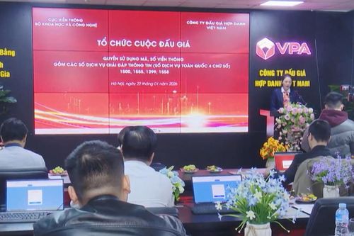 Đấu giá trực tuyến mã, số viễn thông dịch vụ toàn quốc