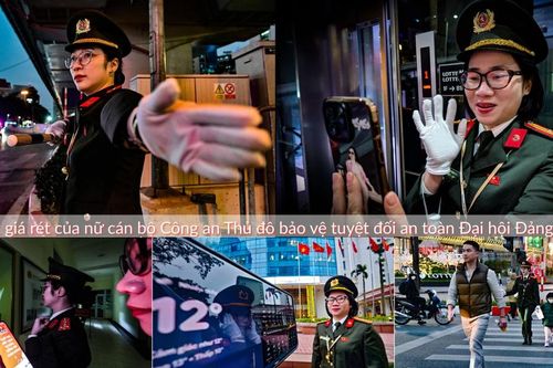 Nữ chiến sỹ Công an Hà Nội xuyên đêm, vượt giá rét bảo vệ tuyệt đối an toàn Đại hội Đảng