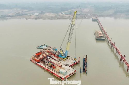 Toàn cảnh thi công cầu Thượng Cát hơn 7.300 tỷ đồng với biểu tượng cánh chim bay lên