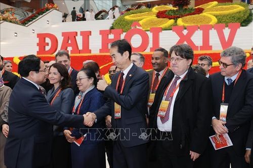 Các đại biểu dự phiên bế mạc Đại hội XIV của Đảng