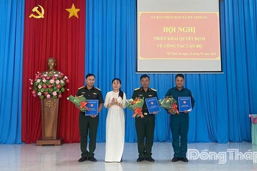 Xã Mỹ Tịnh An triển khai các Quyết định về công tác cán bộ