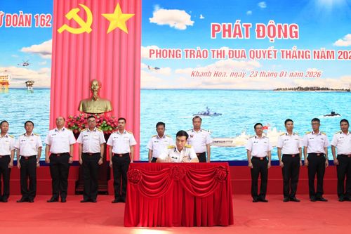 Lữ đoàn 162 phát động phong trào Thi đua Quyết thắng năm 2026