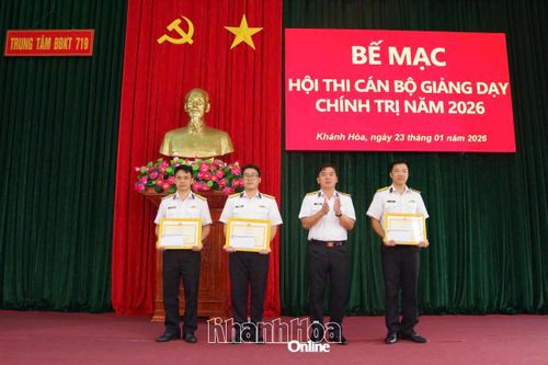 Trung tâm Bảo đảm kỹ thuật 719 tổ chức hội thi cán bộ giảng dạy chính trị năm 2026
