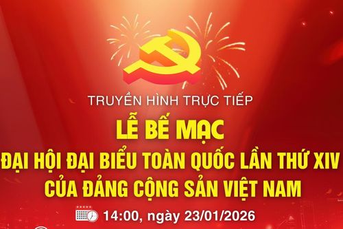 Báo và PTTH Lâm Đồng trực tiếp Lễ bế mạc Đại hội đại biểu toàn quốc lần thứ XIV của Đảng