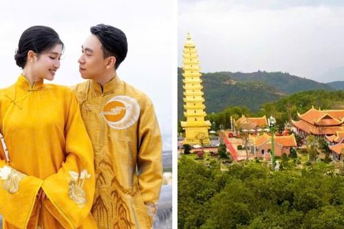 Cận cảnh ngôi chùa có bảo tháp dát vàng - Nơi doanh nhân Minh Hoàng và Á hậu Phương Nhi làm lễ Hằng thuận