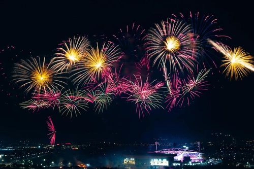 Toàn cảnh màn trình diễn pháo hoa mãn nhãn chào chúc thành công Đại hội lần thứ XIV của Đảng