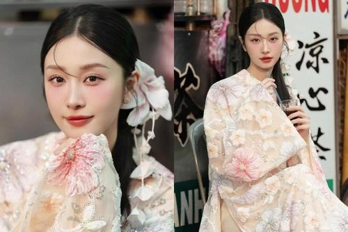 Jun Vũ gia nhập đường đua áo dài Tết với bộ ảnh nàng thơ trên phố