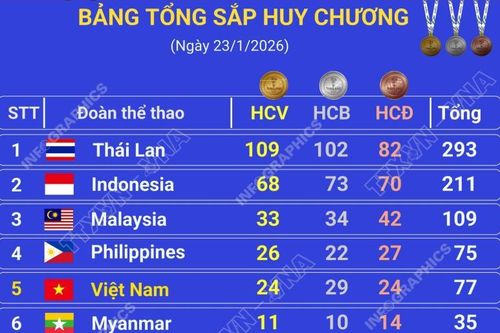 ASEAN Para Games 13: Đoàn Việt Nam giành thêm 10 HCV trong ngày 23/1