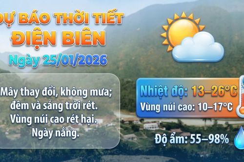 Bản tin Dự báo thời tiết ngày 25/1/2026