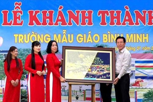 Nam Thành khánh thành Trường Mẫu giáo Bình Minh chào mừng thành công Đại hội Đảng