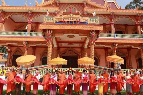 An Giang: Lễ cắt băng khánh thành ngôi Tăng xá chùa Xà Xiêm Cũ sau 5 năm xây dựng