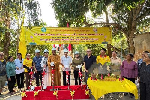 Chùa Tường Nguyên (TP.HCM) khởi công xây dựng 2 công trình cầu dân sinh nông thôn