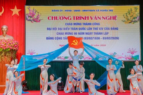 Hưng Yên: Xã Nghĩa Trụ tổ chức đêm văn nghệ chào mừng thành công Đại hội XIV của Đảng