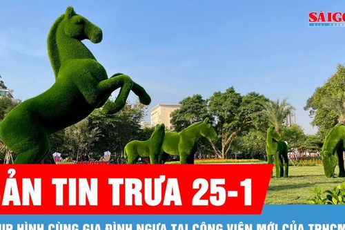 Bản tin trưa 25-1: Chụp hình cùng gia đình ngựa tại công viên mới của TPHCM