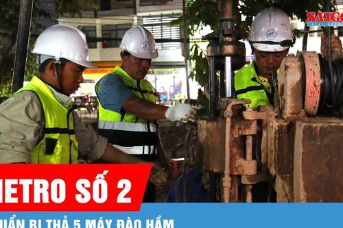Metro số 2 chuẩn bị thả 5 máy đào hầm