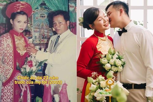 Cô dâu Tây Ninh có tên lạ mặc áo dài cưới của mẹ 23 năm trước, hai họ ngỡ ngàng