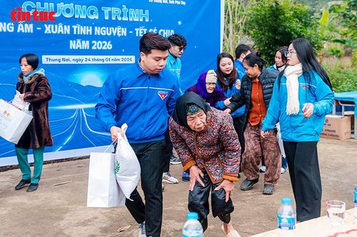 Tuổi trẻ Thủ đô mang 'Đông ấm - Xuân tình nguyện - Tết sẻ chia' đến Phú Thọ