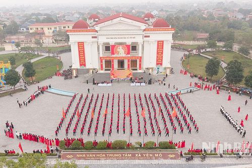 Xã Yên Mô tổ chức chương trình đồng diễn chào mừng thành công Đại hội Đảng toàn quốc lần thứ XIV