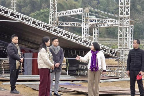 Kiểm tra công tác chuẩn bị Lễ khởi công xây dựng Trường Tiểu học Nùng Trí Cao