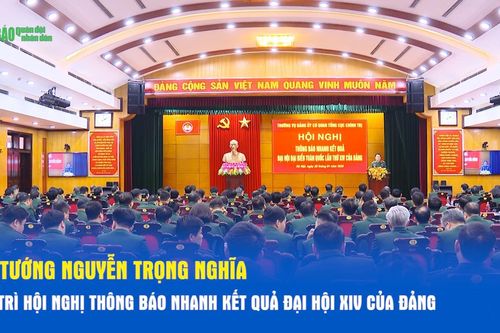 Đại tướng Nguyễn Trọng Nghĩa chủ trì Hội nghị thông báo nhanh kết quả Đại hội XIV của Đảng
