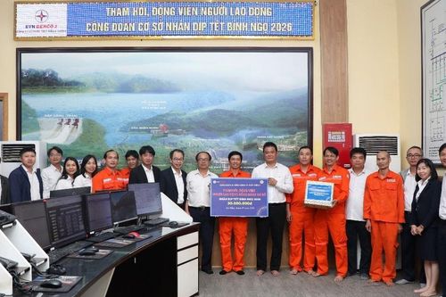Tổng công ty Phát điện 2 thăm, chúc Tết người lao động Công ty Cổ phần Thủy điện A Vương