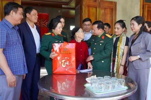 Thăm, tặng quà Tết gia đình chính sách tại các địa phương
