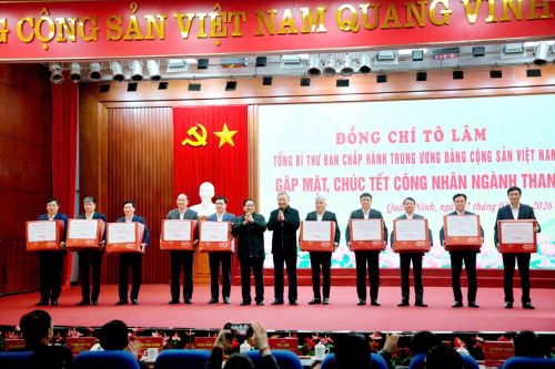 Tổng Bí thư Tô Lâm thăm, chúc Tết công nhân ngành than tại Quảng Ninh