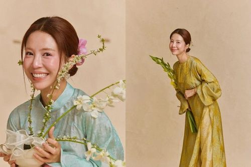 Mẫn Tiên diện áo dài đón Tết, khoe vẻ đẹp dịu dàng giữa sắc xuân truyền thống