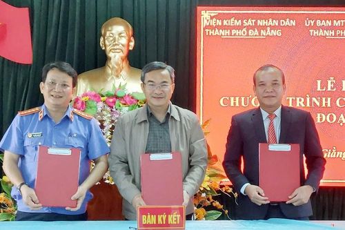 Mặt trận Đà Nẵng, Viện Kiểm sát nhân dân thành phố và xã Bến Giằng ký kết kết nghĩa