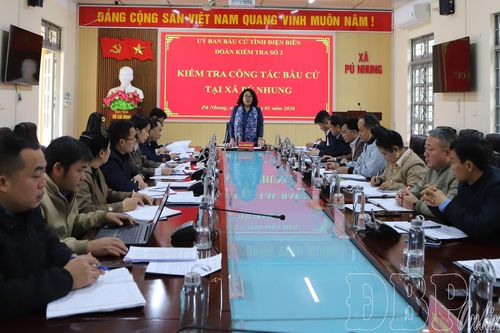 Ủy ban Bầu cử tỉnh kiểm tra công tác bầu cử tại xã Pú Nhung