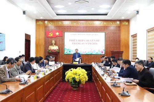 Phiên họp chuyên đề UBND tỉnh tháng 1