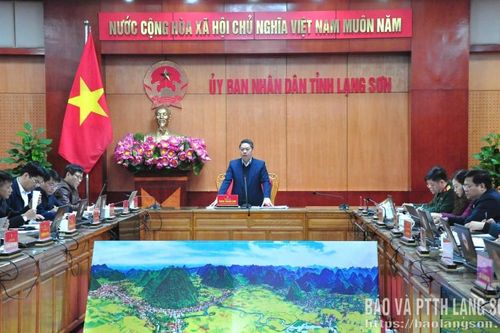 Họp xem xét dự thảo Quyết định ban hành Quy chế quản lý và bảo vệ môi trường Công viên địa chất toàn cầu UNESCO Lạng Sơn