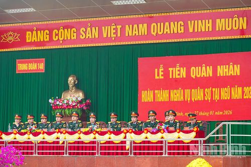 Trung đoàn 140 tổ chức lễ tiễn quân nhân hoàn thành nghĩa vụ quân sự năm 2026