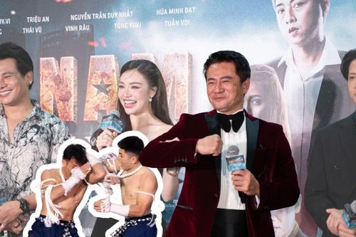 Thảm đỏ phim 'Chiến Nam' hóa sàn đấu Muay Thái ngoài đời thực