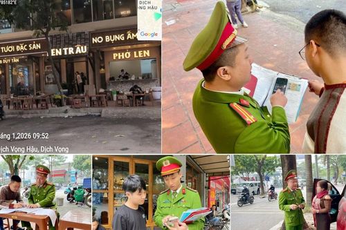 Phóng viên An ninh Thủ đô ghi nhận hình ảnh, giúp Công an phường 'phạt nguội' vi phạm trật tự đô thị
