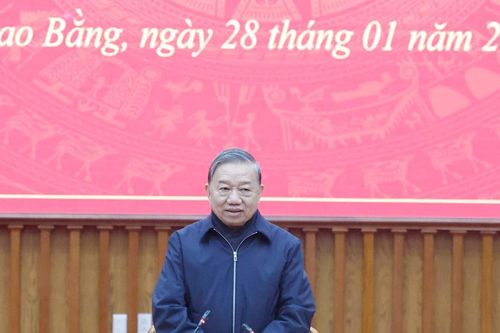 Tổng Bí thư Tô Lâm làm việc với Ban Chấp hành Đảng bộ tỉnh Cao Bằng